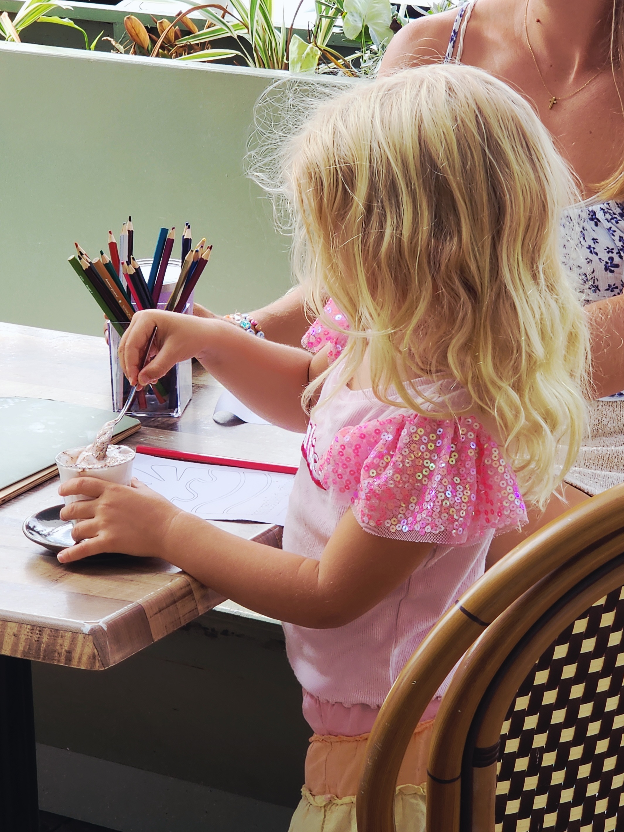 Young child absorbed in drawing